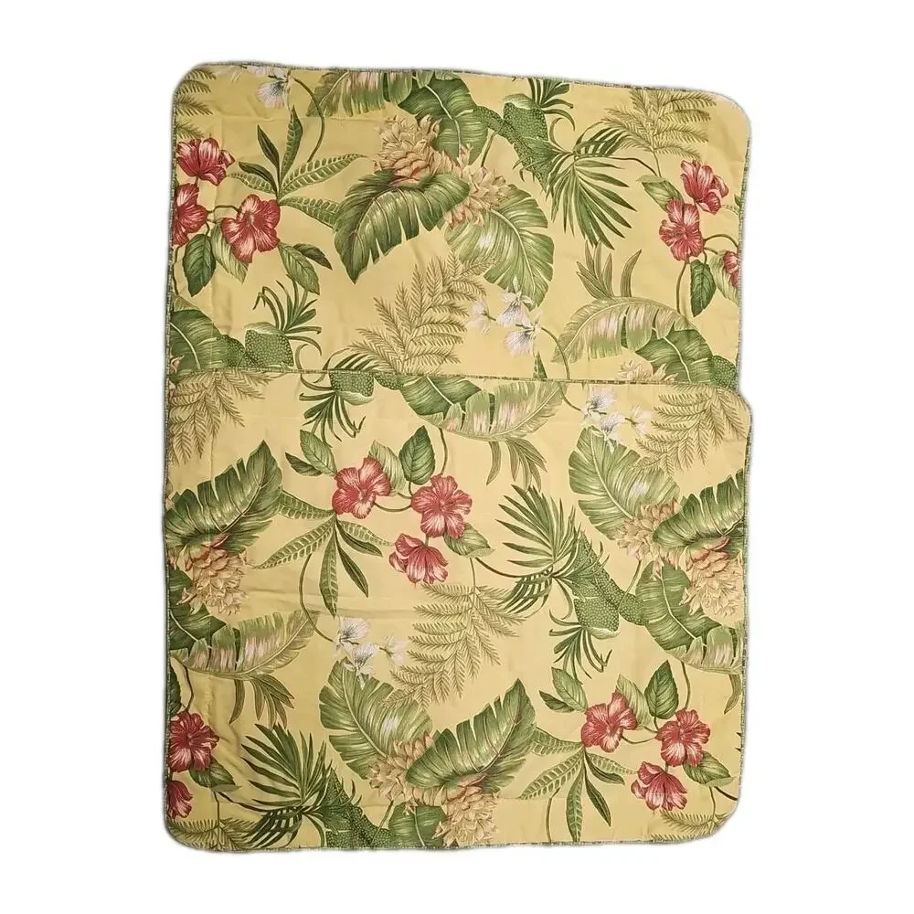 Thomasville Fern Gully 2 Pillow Shams Tropical Floral Cotton USA Beach Island